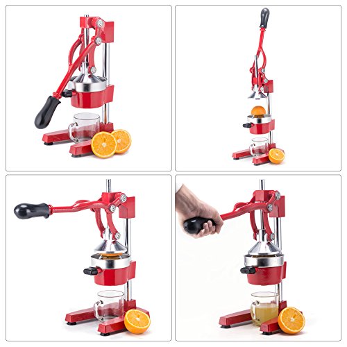 Z ZELUS Exprimidor de Frutas Manual para Naranja Granada Limón Exprimidor Manual de Naranjas Comercial Exprimidor de Grado Comercial para Hogar, Restaurante (Naranja)