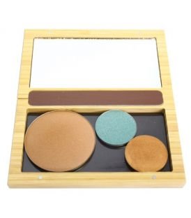 ZAO Bamboo Box (Empty) Cosmetics Refill Case - Refill Box for Eyeshadow, Powder, Blusher by ZAO essence of nature