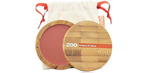 Zao Organic Makeup - Blush compacto marrón rosa oz 322-0,32.