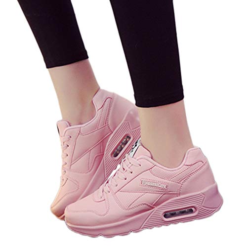 Zapatillas de Deporte Senderismo de Mujer y Chica,Sonnena Zapatillas de Atletismo Moda Zapatos Casuals Zapatos para Caminar al Aire Libre Flats Lace Up Ladies Shoes