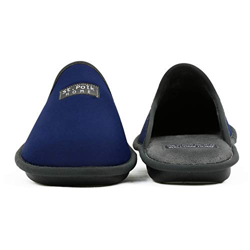Zapatillas de Estar por casa Hombre/Mujer. Slippers para Verano e Invierno/Pantuflas cómodas, Resistentes, Transpirables y de Interior Suave. Suela de Goma Antideslizante (43 EU, Azul)