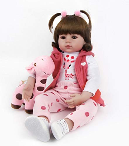 ZIYIUI Realistas Bebé Reborn Muñecas 18 Pulgadas 47 cm Suave Vinilo de Silicona Bebe Reborn niña Recién Nacido Juguetes para niños Mayores de 3 años