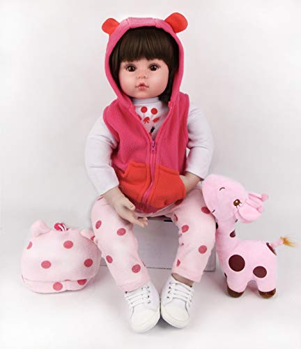 ZIYIUI Realistas Bebé Reborn Muñecas 18 Pulgadas 47 cm Suave Vinilo de Silicona Bebe Reborn niña Recién Nacido Juguetes para niños Mayores de 3 años