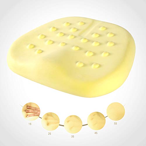 ZJZJ Comodidad Espuma De Memoria Cojinsillas,Antideslizante Résistant Cojín De Asiento Transpirable,Lavable Cubierto Alivia El Dolor De Espalda Tela De Malla De Costura Gris-Negro 17.7inch