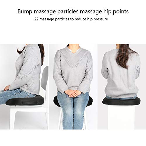 ZJZJ Comodidad Espuma De Memoria Cojinsillas,Antideslizante Résistant Cojín De Asiento Transpirable,Lavable Cubierto Alivia El Dolor De Espalda Tela De Malla De Costura Gris-Negro 17.7inch