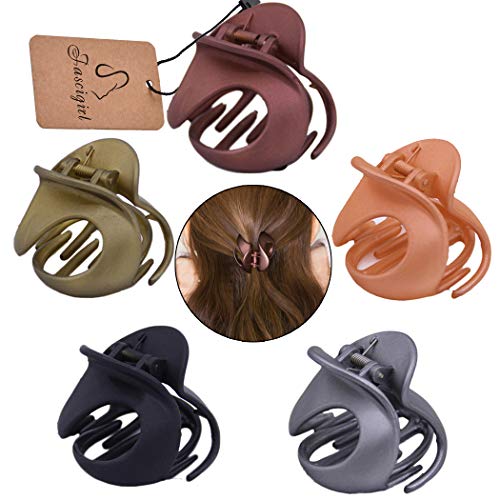 ZOYLINK Clips De MandíBula, 5Pcs/6Pcs/8Pcs Pinzas para El Cabello Vintage Simple Irregular Antideslizante Garra Clips Accesorios para El Cabello para Mujeres (8)