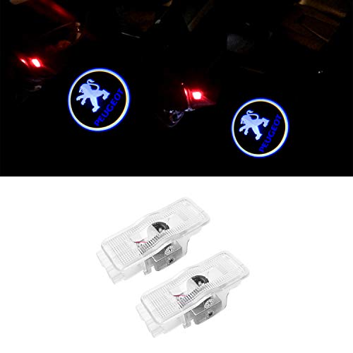 ZTMYZFSL 2 Unids Coche Logo Proyección Proyector LED Puerta fantasma Shadow Light Bienvenido Lámpara de Luz