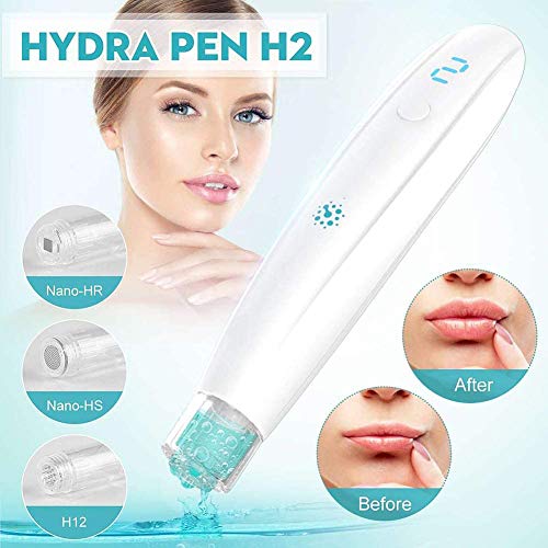 ZXCASD Microneedle Derma Pen, Miniatura Hydra Pen H2 Hidratante Automatico Rejuvenecimiento De Piel Firme Microdermabrasión