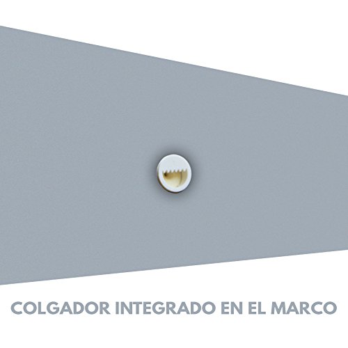 -Mandala de Pared, Fabricada artesanalmete en España, tamaño 40x40 cm, Modelo GR93. Forma Cuadrada (Blanco Plata)