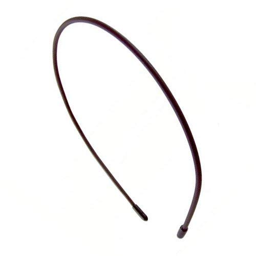 06-309 - Diadema fina para el cabello, de silicona, de 0,2 x 13 cm de diámetro - Diademas para el pelo de mujeres y niñas marrón