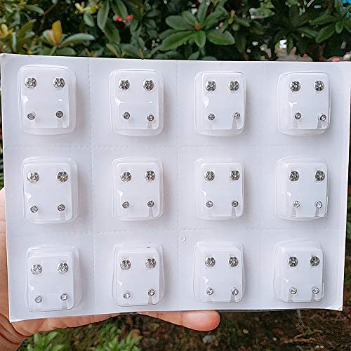 1 Caja Traspasado Pendientes De Blancos Pernos Prisioneros del Oído para Los Colores Perforación Pistola Decoraciones para El Pendiente De Las Mujeres De Reemplazo