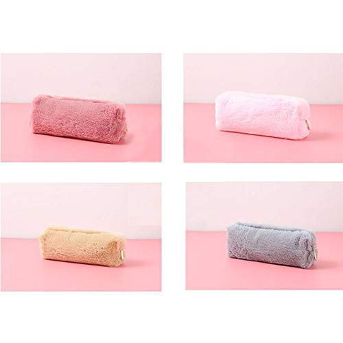 1 estuche de papel de carta de Fansi, muy bonito, de peluche, para el colegio, para uso diario, color gris 23cm*11cm*8cm