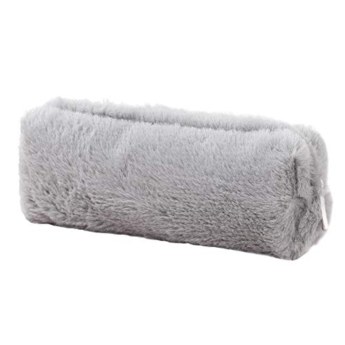 1 estuche de papel de carta de Fansi, muy bonito, de peluche, para el colegio, para uso diario, color gris 23cm*11cm*8cm