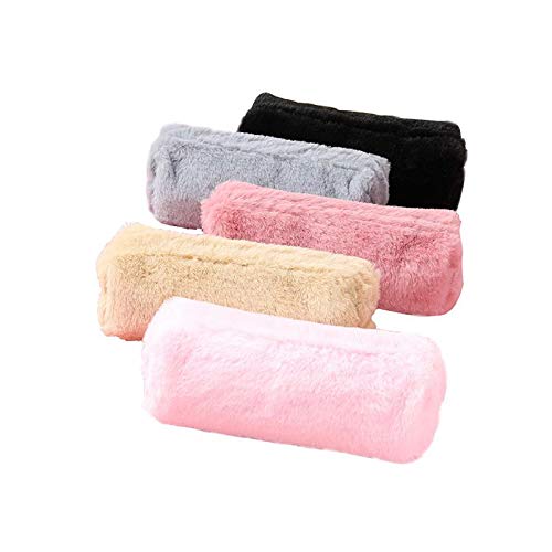 1 estuche de papel de carta de Fansi, muy bonito, de peluche, para el colegio, para uso diario, color gris 23cm*11cm*8cm