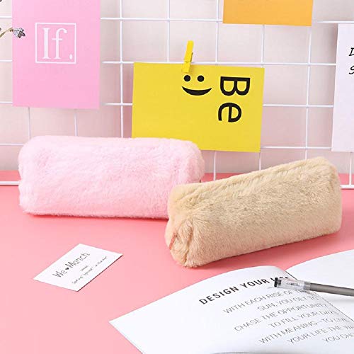 1 estuche de papel de carta de Fansi, versión coreana, estuche de peluche pequeño octogonal, para el colegio, uso diario, color Negro 21 * 9 * 6cm