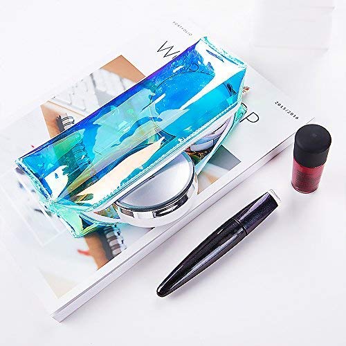 1 estuche transparente para lápices, creativo, con cremallera, de poliuretano, para guardar lápices, para adolescentes y niños