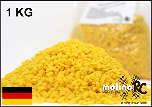 1 kg = 1000 g 100% cera de abeja pura Pastillas de cera ideal para cosméticos y velas de fabricación 100% natural de la marca alemana molinoRC®
