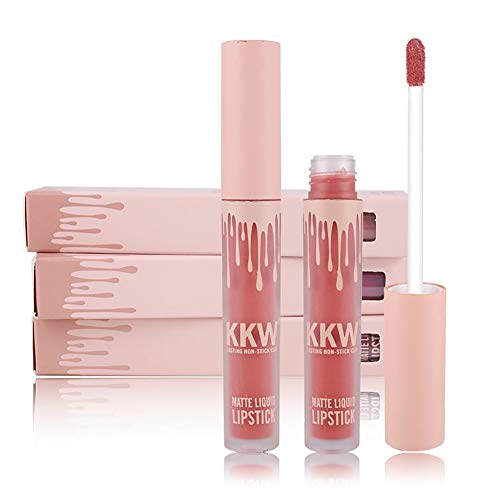 1 PC Mat Brillant À Lèvres Longue Durée Mat Waterproof Hydratant Brillant Maquillage à Lèvres Beauté Brillant Lip Gloss Mat Liquide Lipstick Matte Longue Tenue Gloss Rouge à Lèvres (02)