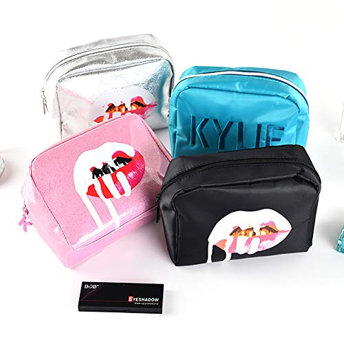 1 UNID Bolsa de maquillaje a prueba de agua organizador de cremallera duradera bolsa de cosméticos portátil bolsa de viaje de almacenamiento bolsa de lápiz para mujeres niñas(rosa)
