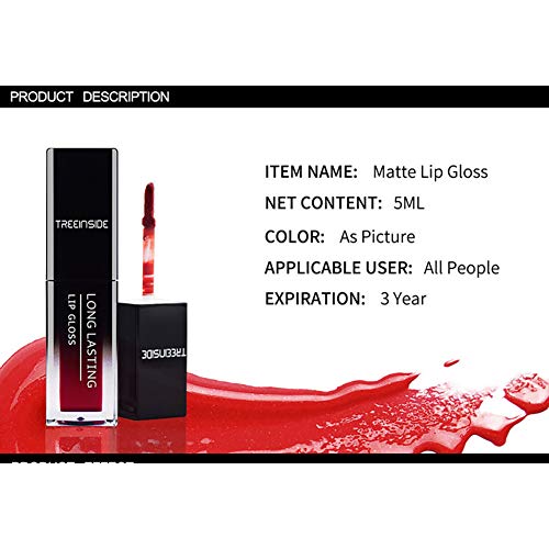1 UNID Mate Lápiz Labial Líquido Lápiz Labial Líquido Mate de Larga Duración Kit de Pintalabios Impermeable Resistente al Agua Lápiz Labial de Maquillaje Maquillaje de belleza Brillo (13)