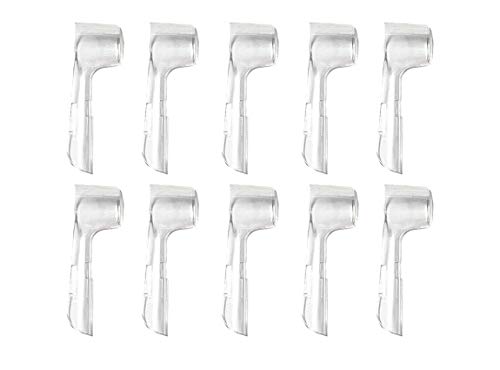 10 3D White Cabezal de Recambio Oral-B compatibles 3AG + 8 protección higiénica para cepillo de dientes eléctrico recargables Braun Oral B Sensitive, Professional Care, Vitality, Genius, etc.