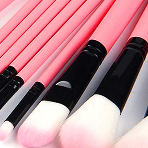 10 kits de maquillaje, 12 pinceles de maquillaje y kits de maquillaje profesional cada uno, adecuados para base de maquillaje, sombra de ojos, delineador de ojos, labios, rosa,