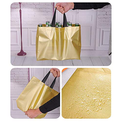 10 piezas Bolsas de regalo Grandes con asa, Bolsas de compras de tela no tejida para Eventos Navideños, Fiestas de Halloween, cumpleaños