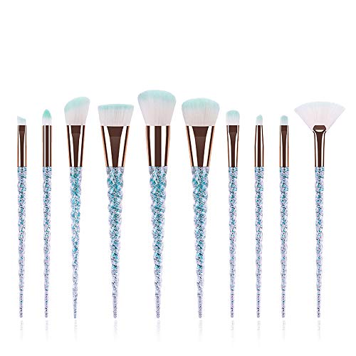 10 pinceles de maquillaje,pinceles profesionales para sombras de ojos y cejas en la cara,hechos a mano por maquilladores,se pueden usar durante mucho tiempo