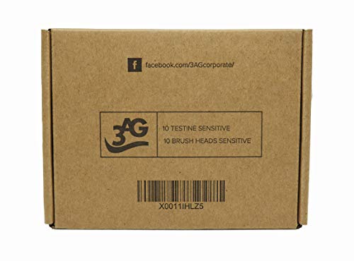 10 Sensitive Cabezal de Recambio Oral-B compatibles 3AG + 8 protección higiénica para cepillo de dientes eléctrico recargables Braun Oral B Sensitive, Professional Care, Vitality, Genius, etc.