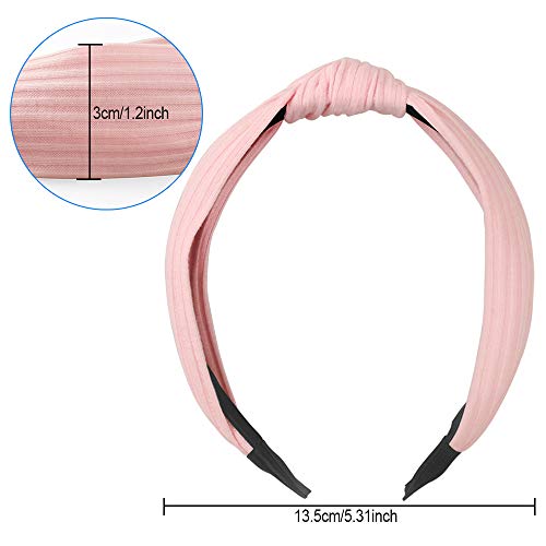 10 Unidades Cintas Para La Cabeza Para Mujer Cintas Para La Cabeza De Punto Cintas Para La Cabeza Anudadas Nudo Cruzado Bandas Elásticas Cintas Para Maquillaje Banda Para El Cabello Juego De Aro