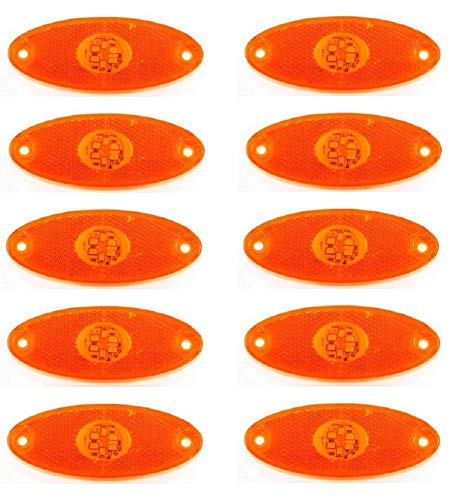 10 x 6 SMD LED naranja ovalado 12 V contorno lateral luces marcador van bus coche camión camión caravana