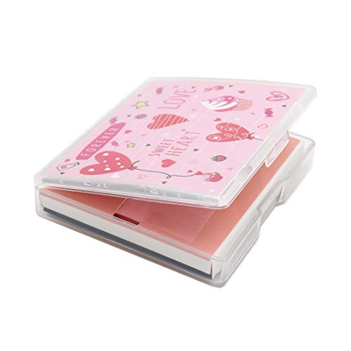 [100 Counts + Mirror Case] Natural Face Oil Blotting Paper Sheets with Makeup Mirror - Pink Oil Absorbing Sheets