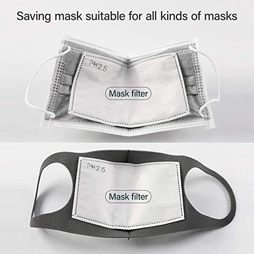 100 filtros de carbón activado PM 2.5 de 5 capas reemplazables antiniebla filtros para respirador bucal