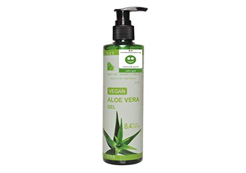 100% Organic and Vegan Aloe Vera Gel for Dry, sunburned, and irritated Skin and Hair - De Premium Quality - -by Secret Essentials