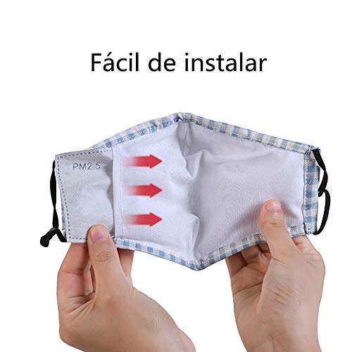 100 piezas de filtro de carbón activado PM2.5 almohadilla de filtro antipolvo reemplazable para tapa bucal