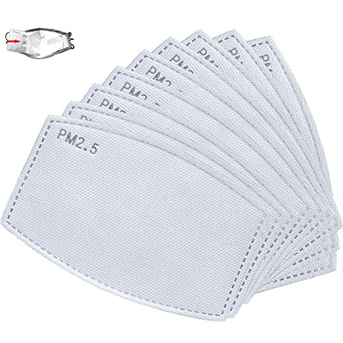 100 piezas de filtro de carbón activado PM2.5 almohadilla de filtro antipolvo reemplazable para tapa bucal