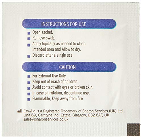 100 pre-inyección Piel Toallitas Limpiadoras Hisopos 70% isopropílico ALCOHOL