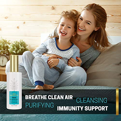 1001 Remedies Ambientador Casa - Bruma de Almohada, Spray Purificador de Aire para Hogar y mas con Lavanda & 19 Aceites Esenciales Aromaterapia - Aire Fresco, 100% Natural Fragancias, Vegano