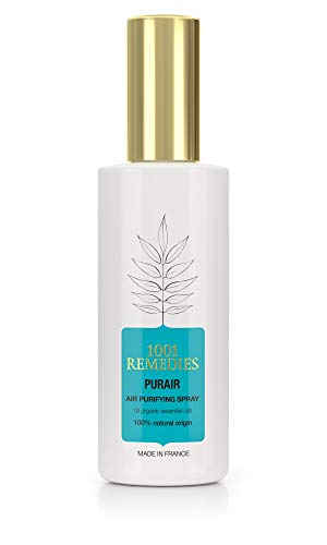1001 Remedies Ambientador Casa - Bruma de Almohada, Spray Purificador de Aire para Hogar y mas con Lavanda & 19 Aceites Esenciales Aromaterapia - Aire Fresco, 100% Natural Fragancias, Vegano
