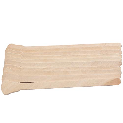 100Count aplicadores de cera de madera palos de cera espátula Vara de eliminación de vello Salon Beauty Tool Mini Stick para depilación en nariz, ceja, oreja, cara