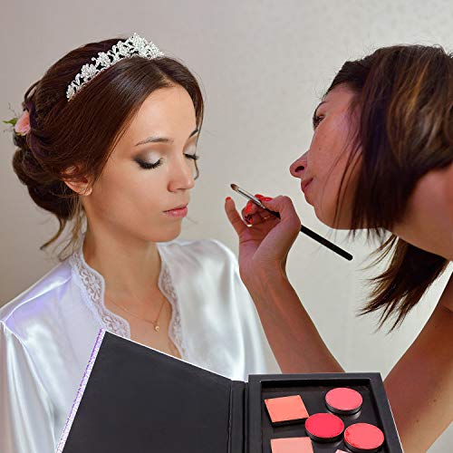 101 Piezas de Pegatinas de Metal para Sombra de Ojo Juego de Paletas, incluye Depotting, Pegatinas de Metal de Paletas Vacías Adhesivas Cuadradas y de Paletas Coloridas de Maquillaje Redondas