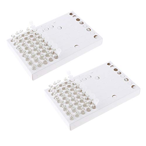 104 Paquetes De 1 Ml De Perfume De Vidrio Vacío/Mezclas De Aromaterapia/Aceites Esenciales Frascos De Muestra Botellas para Viajes - Gorra Blanca Cuerpo Claro