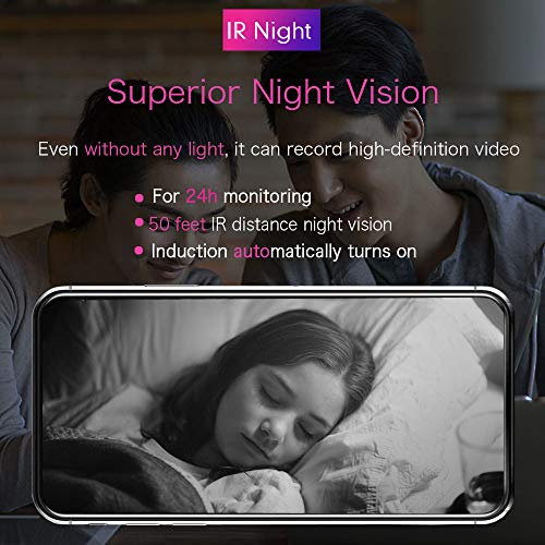 1080P Cámara De Vigilancia WiFi Interior， Mibao Cámara Vigilancia, HD Visión Nocturna, Detección de Movimiento Remoto, Alarma de Correo Electrónico, Audio Bidireccional, Monitor para Bebe/Perros