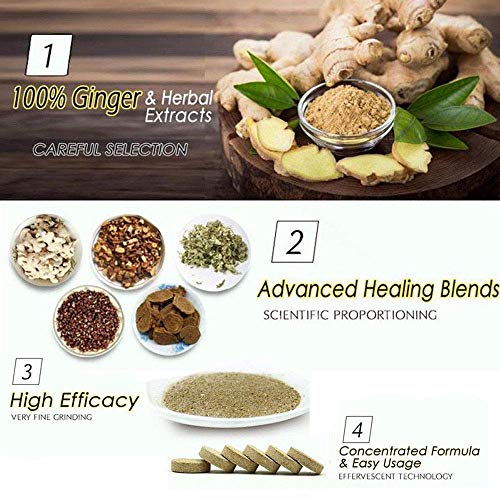 10pcs jengibre pie remojar tabletas efervescentes cuidado de los pies, anti-hinchazón pie SPA promover el metabolismo, eliminar la fatiga mejorar el sueño (Mature Ginger)