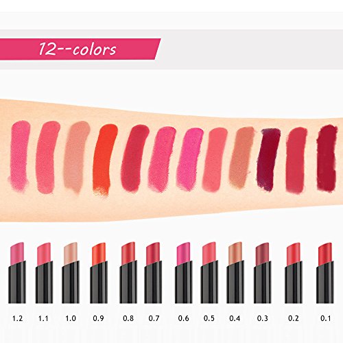 12 Colores Profesional Mate Pintalabios de Maquillaje Larga Duracion para Niñas por ESAILQ R