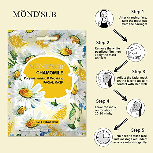 [12 P] de primera calidad repara la máscara facial | Mejor Hoja Mascarilla facial para piel grasa | piel natural Refrescante Hidratante y | instante poro minimizador y Anti-Aging | flores orgánicas Es