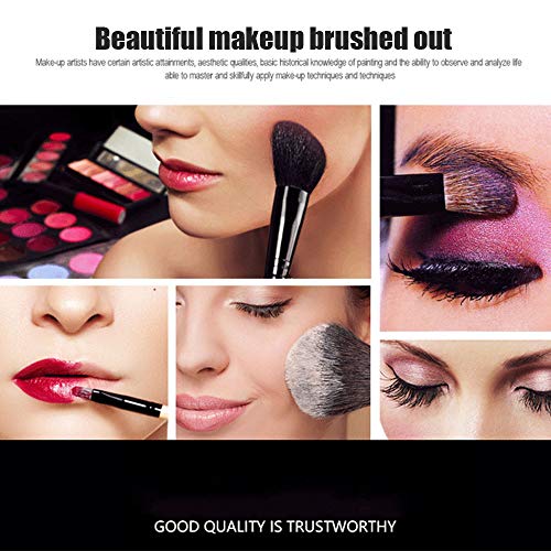 12 Piezas Rojo Pincel De Maquillaje Alta Calidad Lana Artificial Fácil De Cargar Conjunto De Herramientas De Belleza