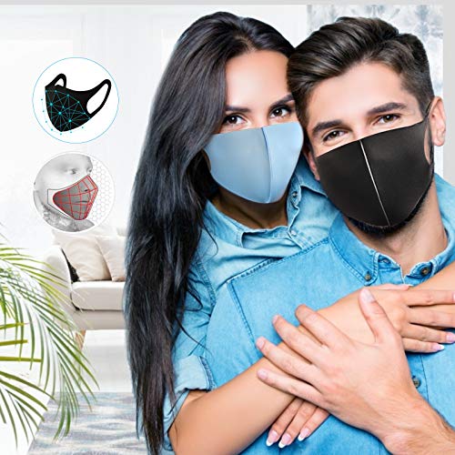 12 unidades antipolvo, reutilizables y lavables, unisex, de espuma de poliuretano | 5 x negro, 3 x blanco, 2 x rosa, 1 x gris, 1 x azul.