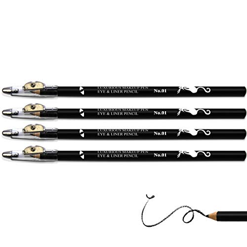 12 x negro delineador de ojos Lápices de largo impermeable al por mayor trabajo Lot UK