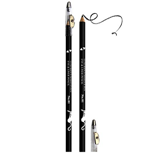 12 x negro delineador de ojos Lápices de largo impermeable al por mayor trabajo Lot UK